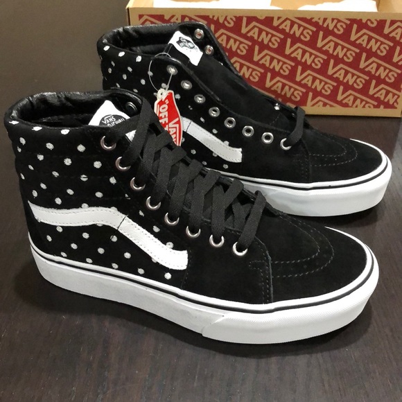 polka dot vans high tops